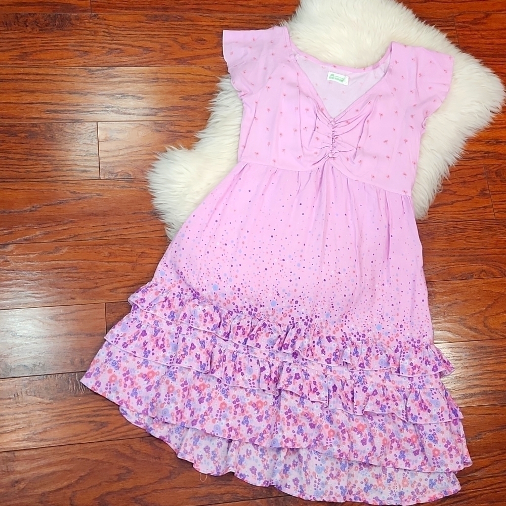 Dream Outloud Pink Floral Cottagecore Fitted Dress